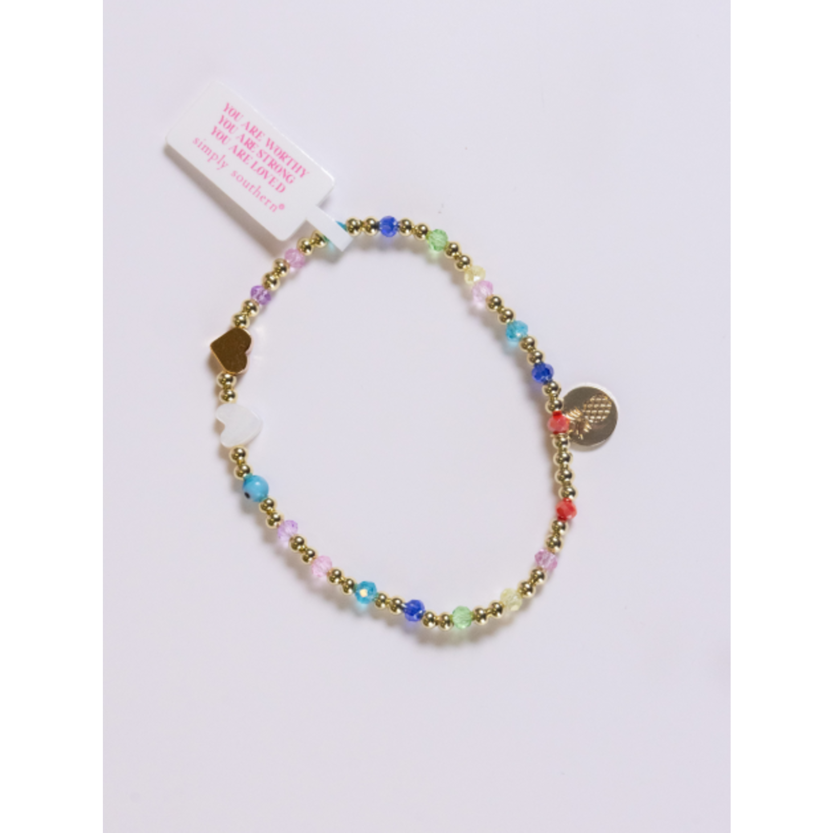Simply Southern Simply Southern Bracelet Stacks G - Multicolored with Heart Jewels
