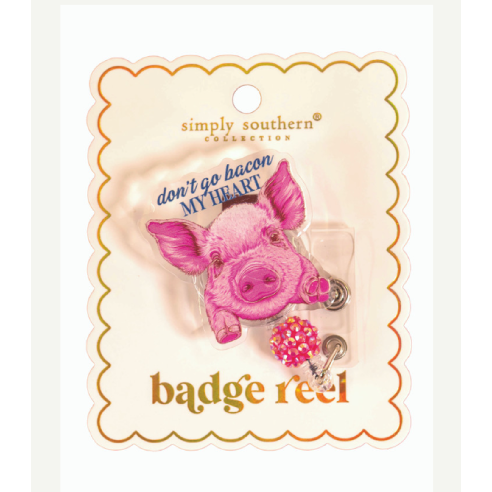 Simply Southern Simply Southern Badge Reel Pig
