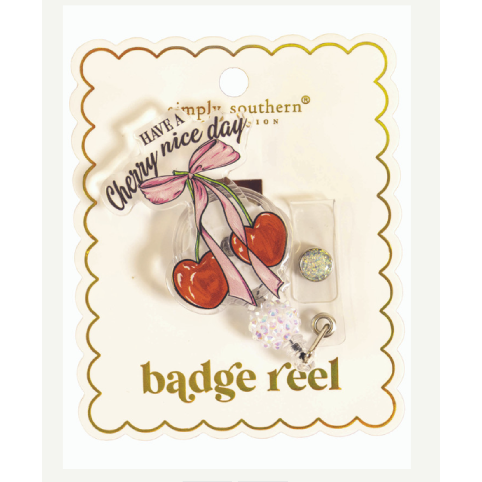 Simply Southern Simply Southern Badge Reel Cherry