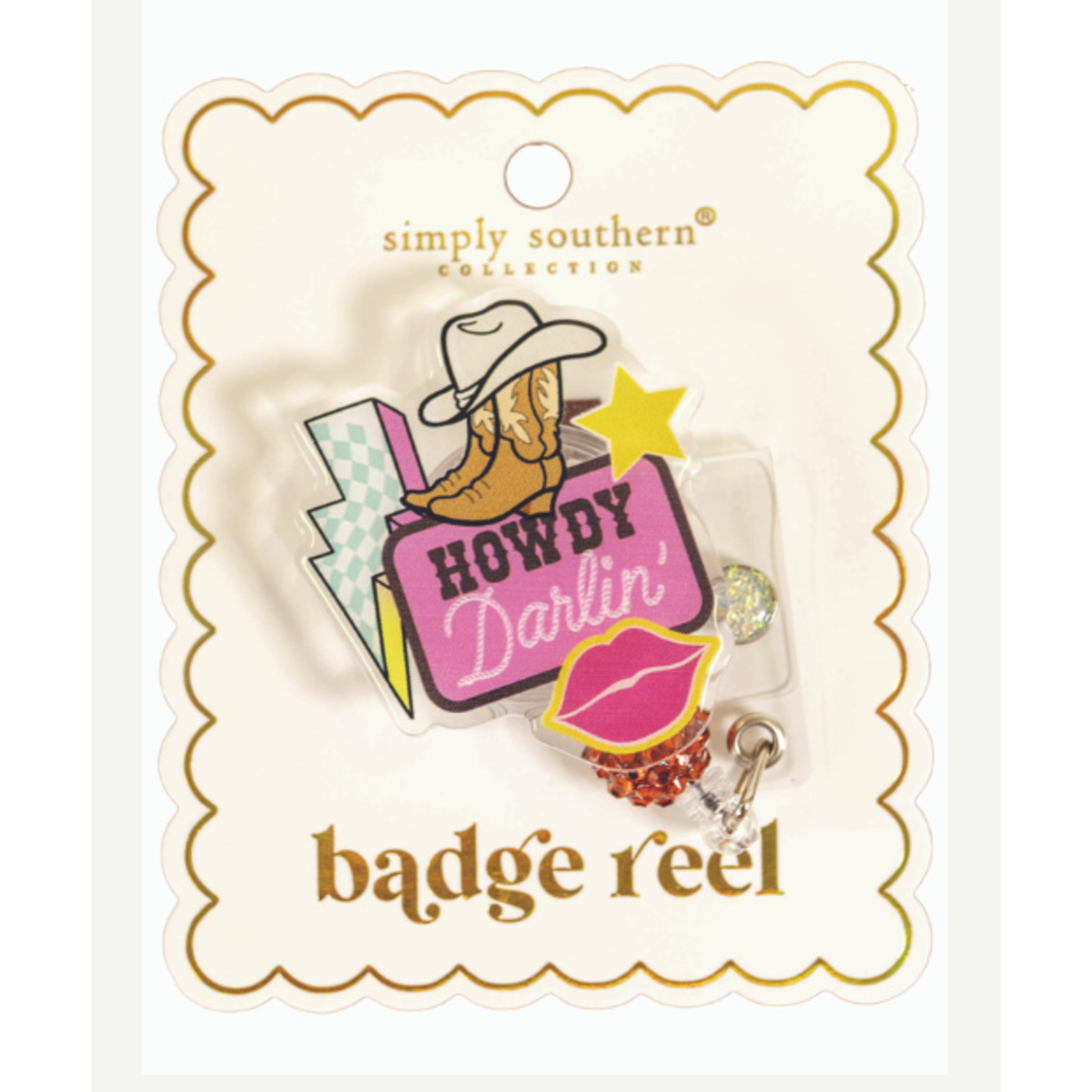 Simply Southern Simply Southern Badge Reel Howdy