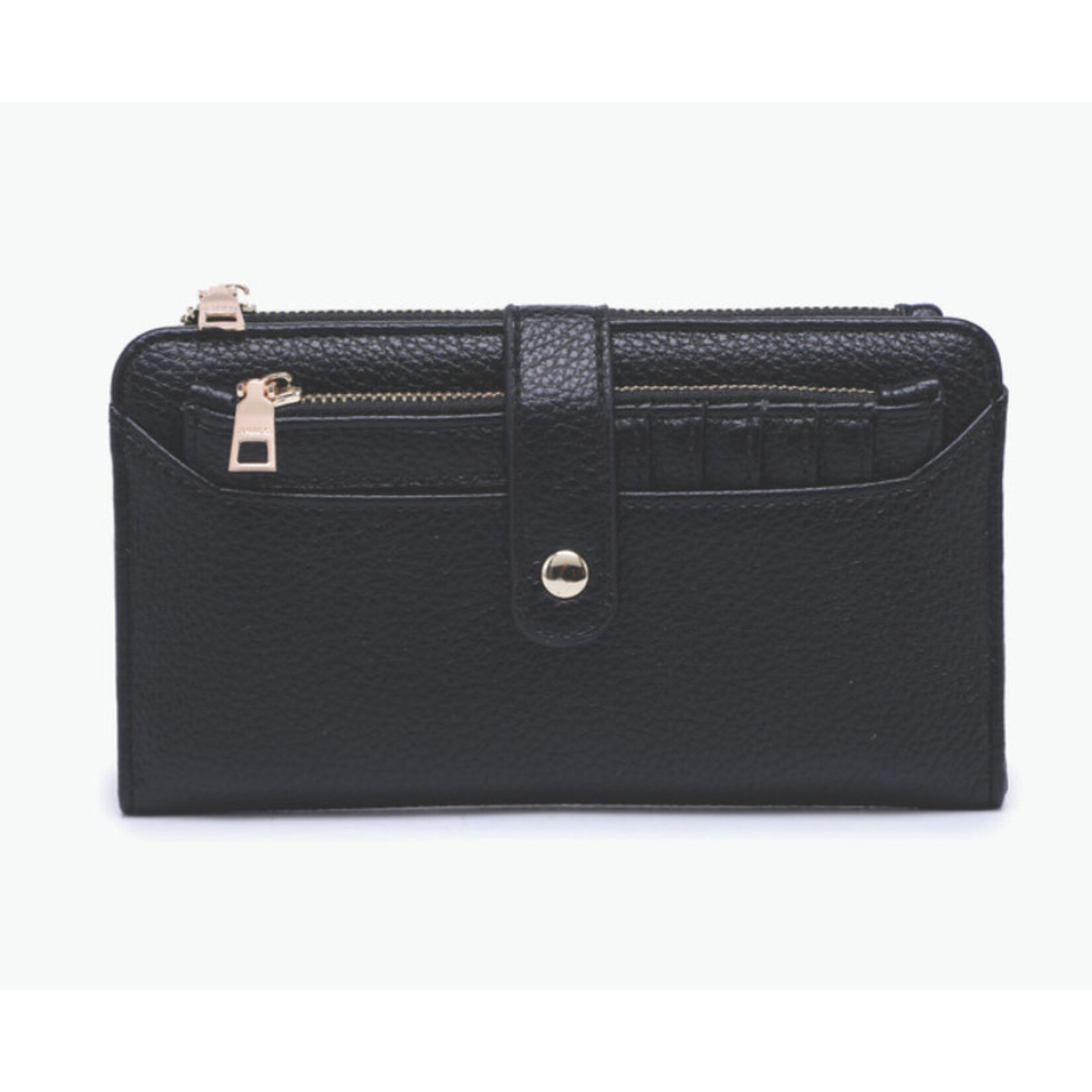Jen & Co Jen & Co Macy Snap Wallet Black WL2665