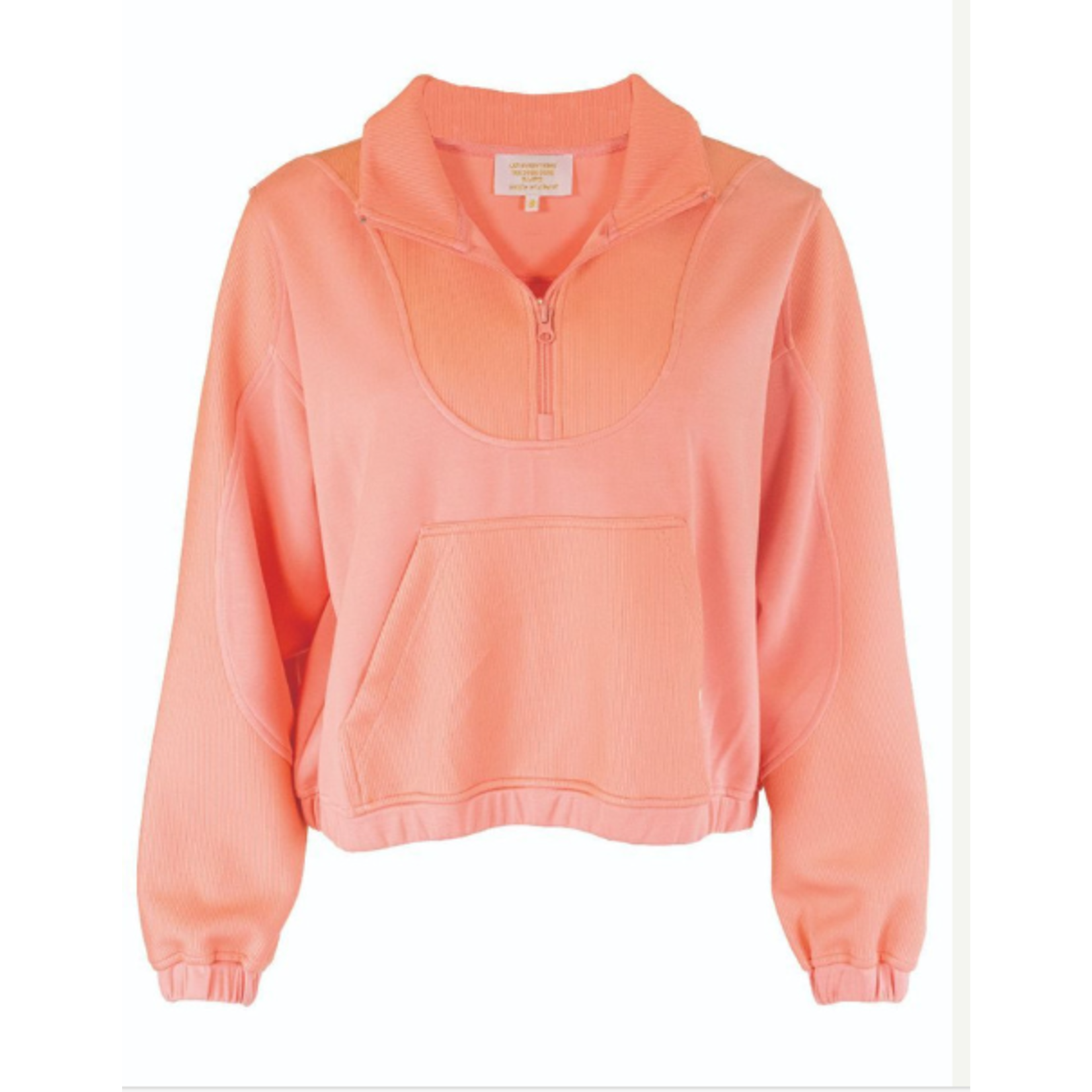 Simply Southern Simply Southern Quarter Zip Pullover Coral