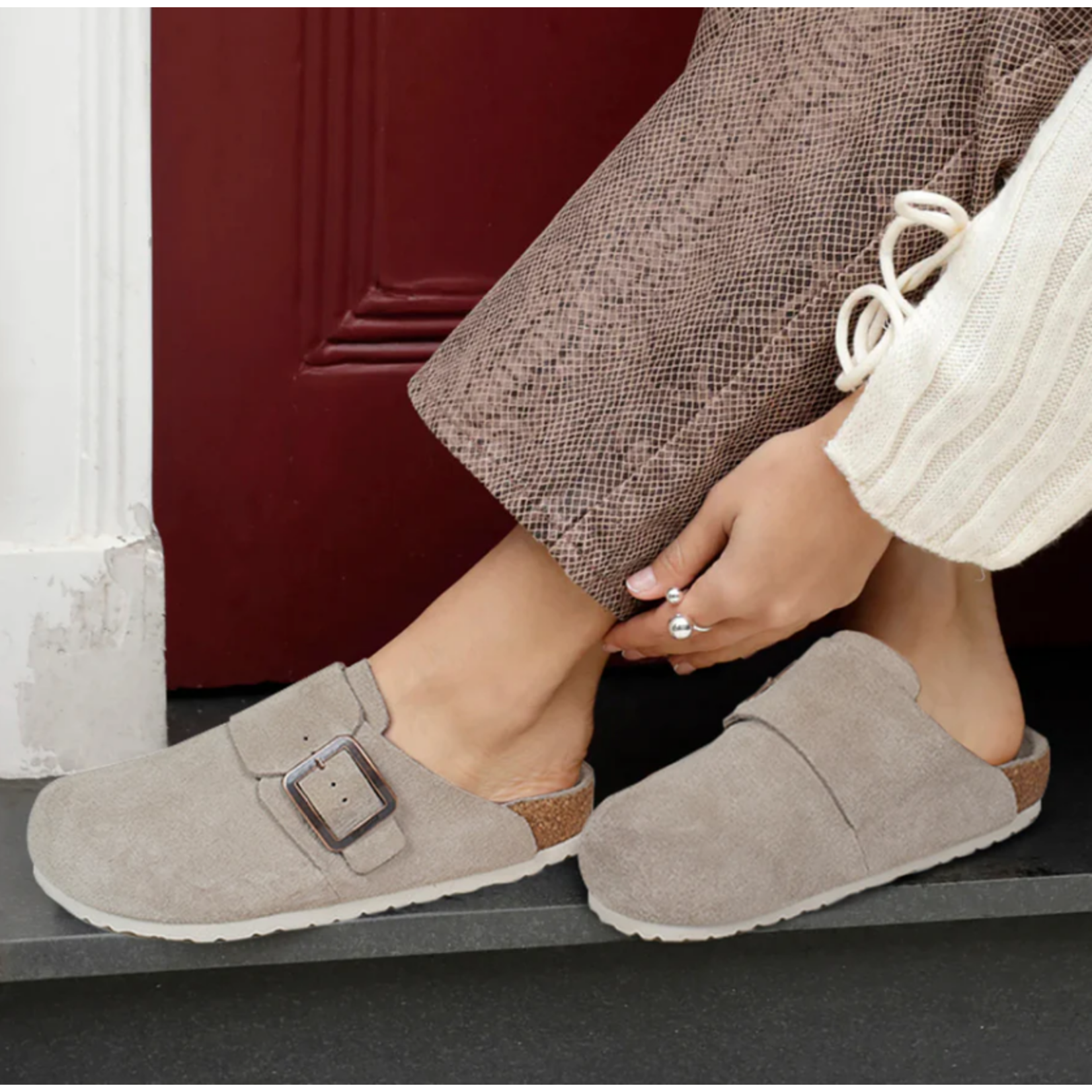 Aerothotic Aerothotic Atlas Leather Clog Grey 1424