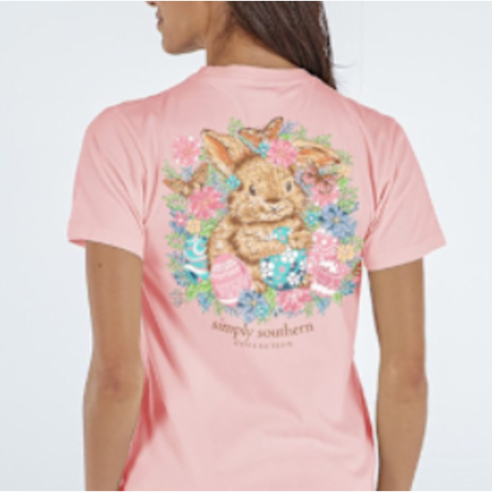 Simply Southern Simply Southern Short Sleeve Bunny Peach