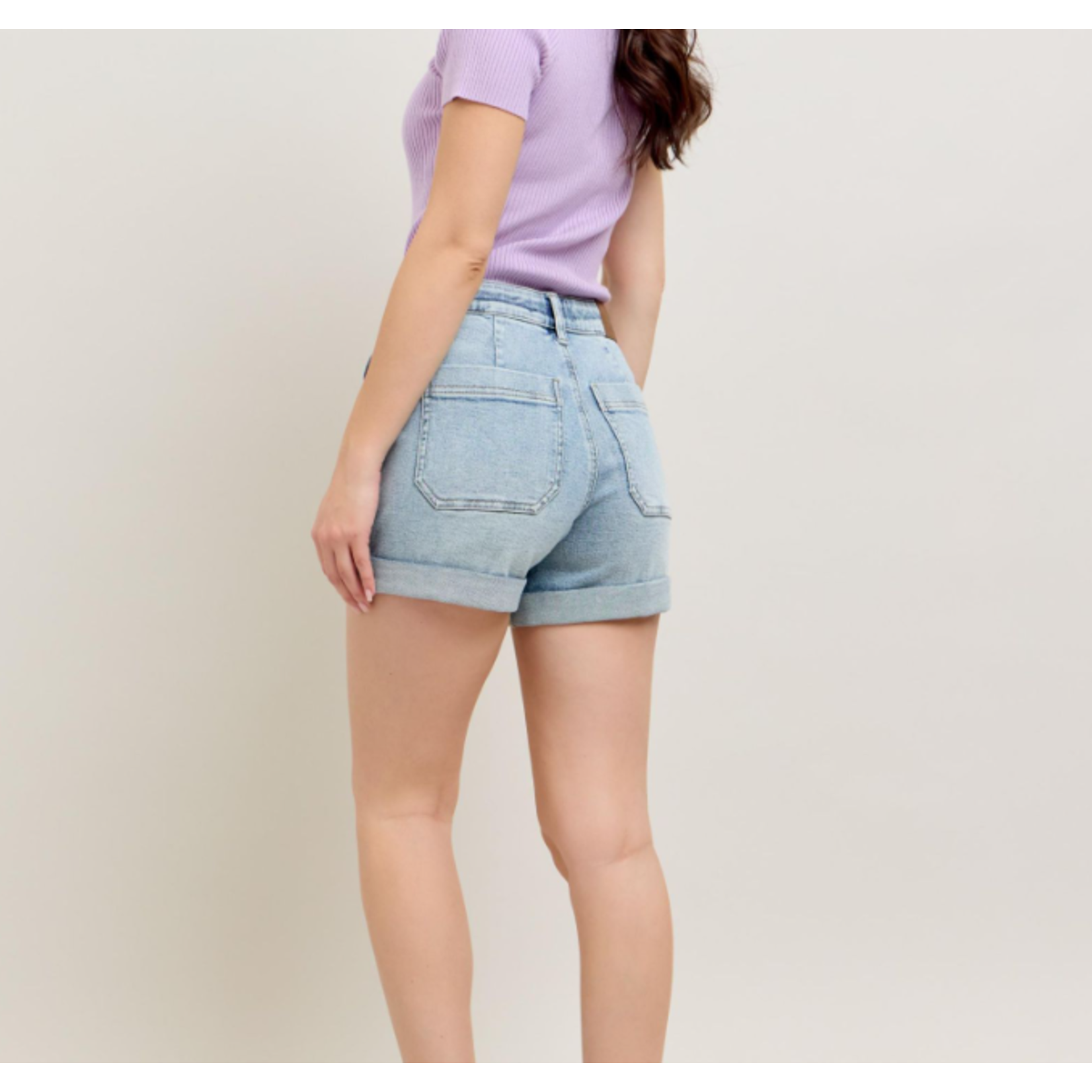 Judy Blue Judy Blue HW Cuff Jogger Shorts 150344