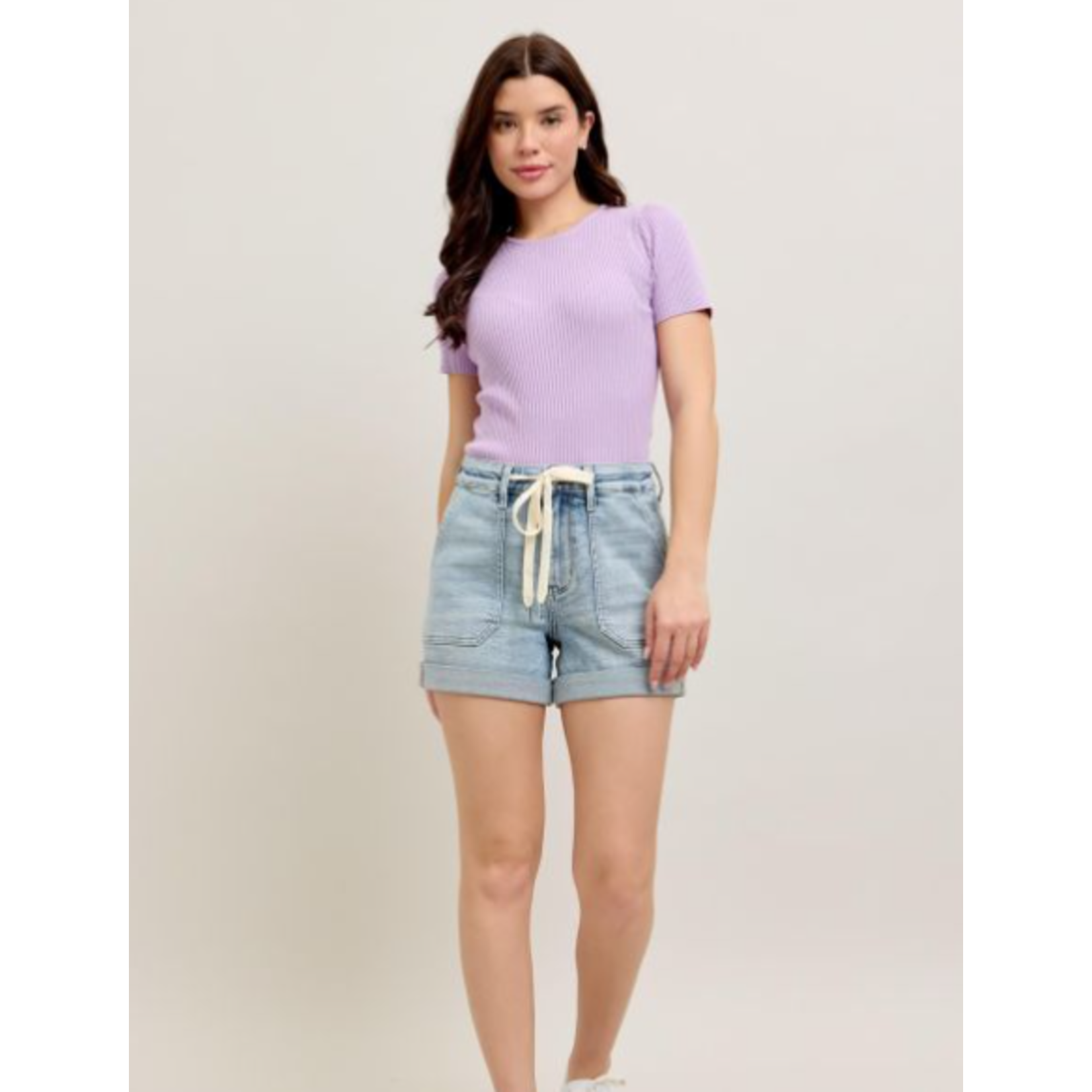 Judy Blue Judy Blue HW Cuff Jogger Shorts 150344