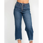 Judy Blue Judy Blue HW Button Fly Destroy Hem Crop Wide 88887