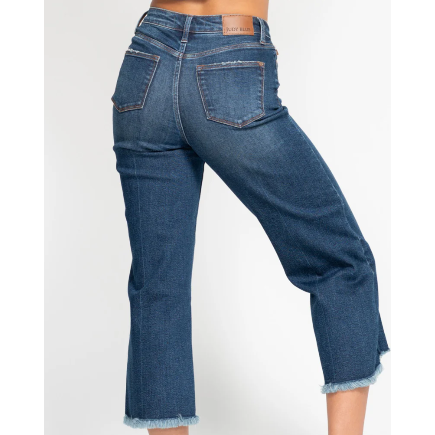 Judy Blue Judy Blue HW Button Fly Destroy Hem Crop Wide 88887