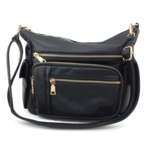 Jen & Co Jen & Co Nicole Multi-Zip Crossbody Black M2677
