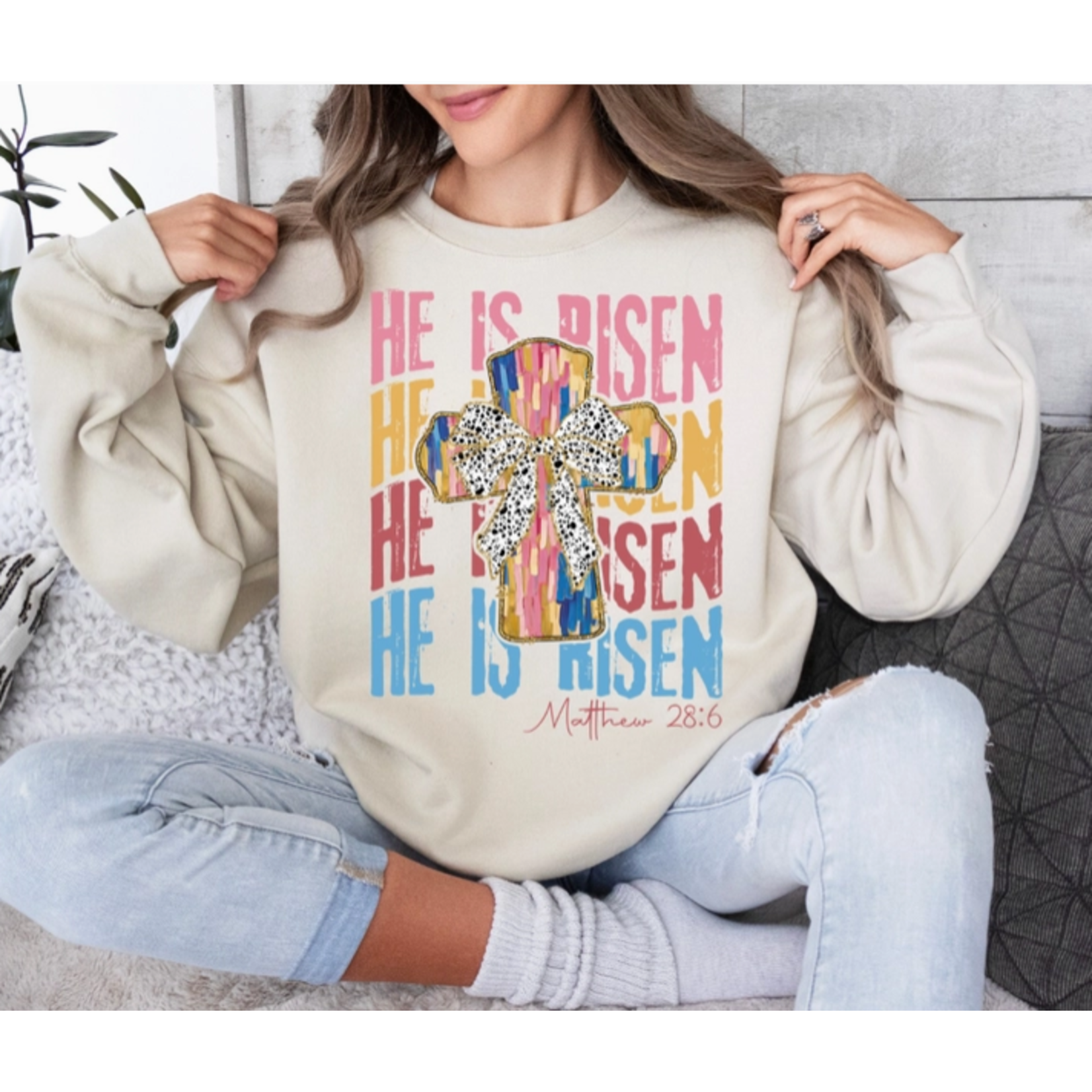 Southern Backroad Tees Southern Backroad Tees He Is Risen Crewneck