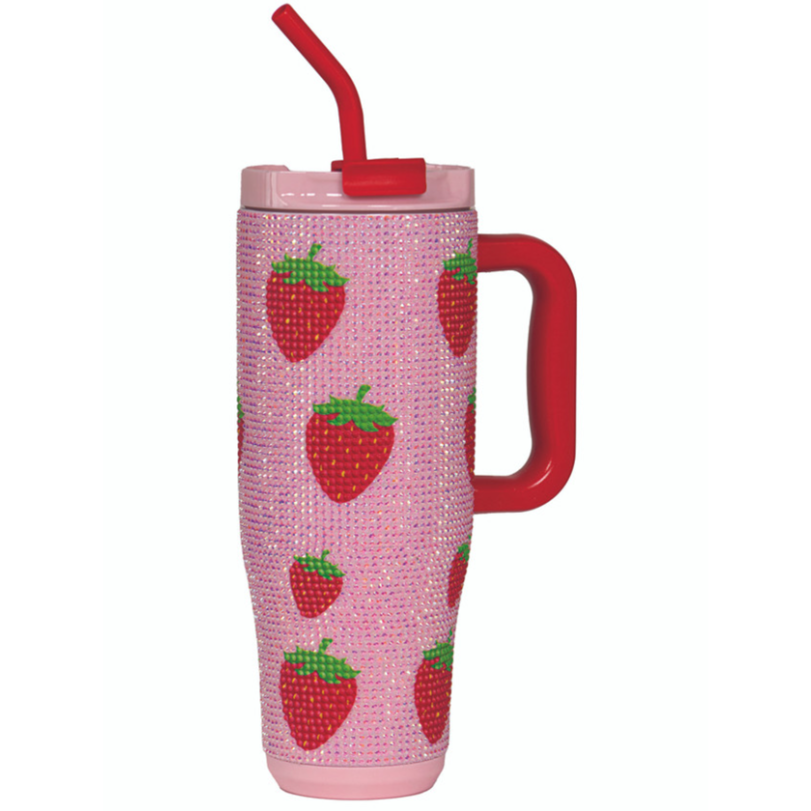 Simply Southern Simply Southern Tumbler Sequin Strawberry 40oz