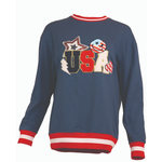 Simply Southern Simply Southern Varsity Crewneck Navy USA