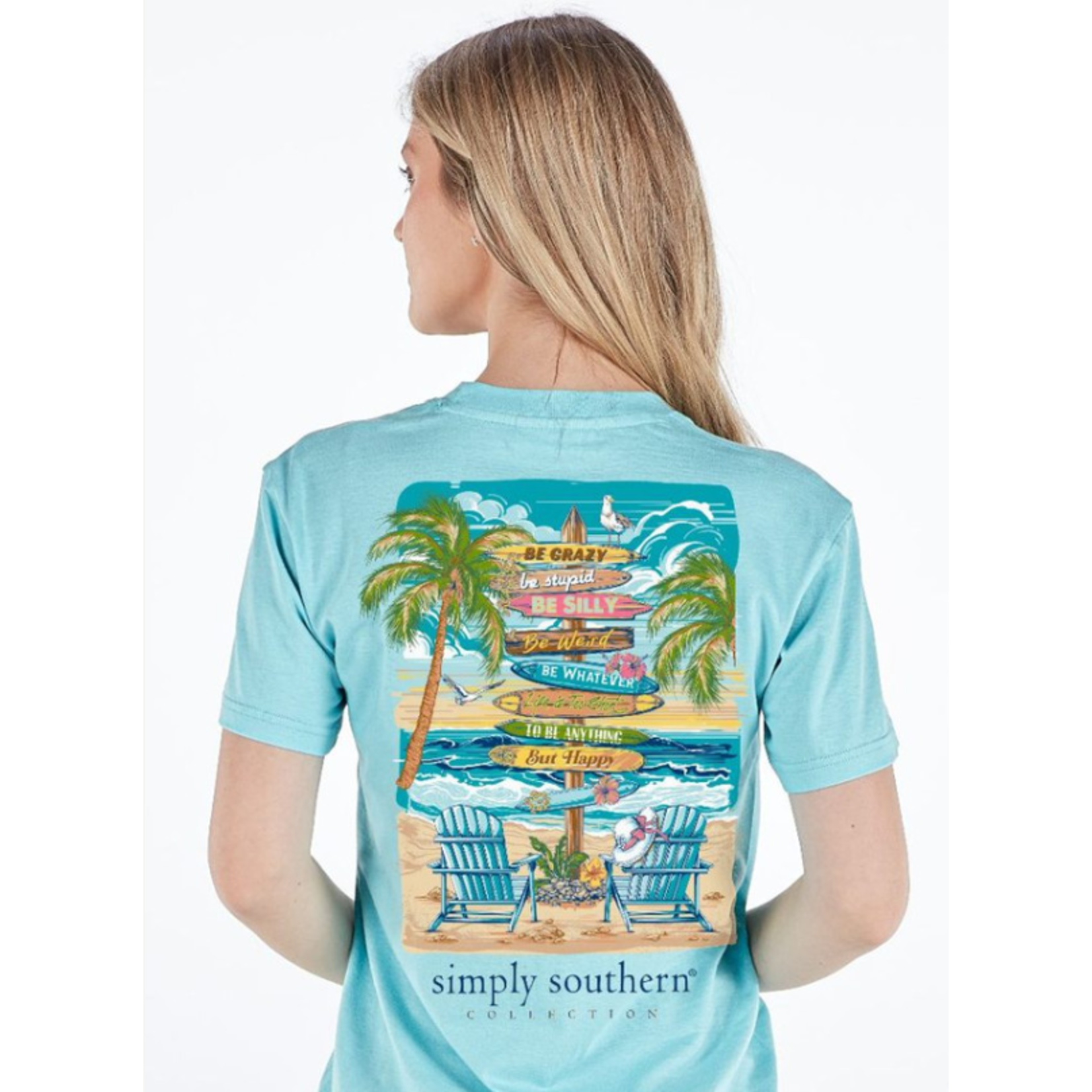 Simply Southern Simply Southern Sign Short Sleeve Tee Aqua Wash