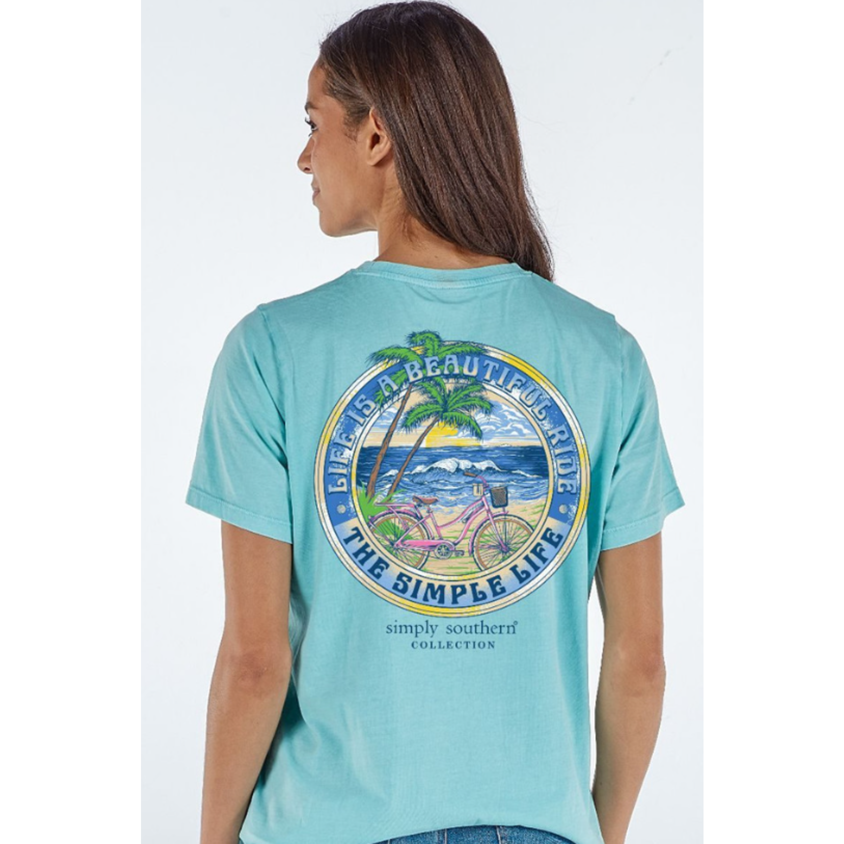 Simply Southern Simply Southern Simple Short Sleeve Tee Aqua