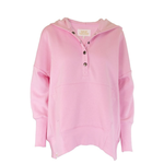 Simply Southern Simply Southern Quarter Snap Hooded Pullover Peony