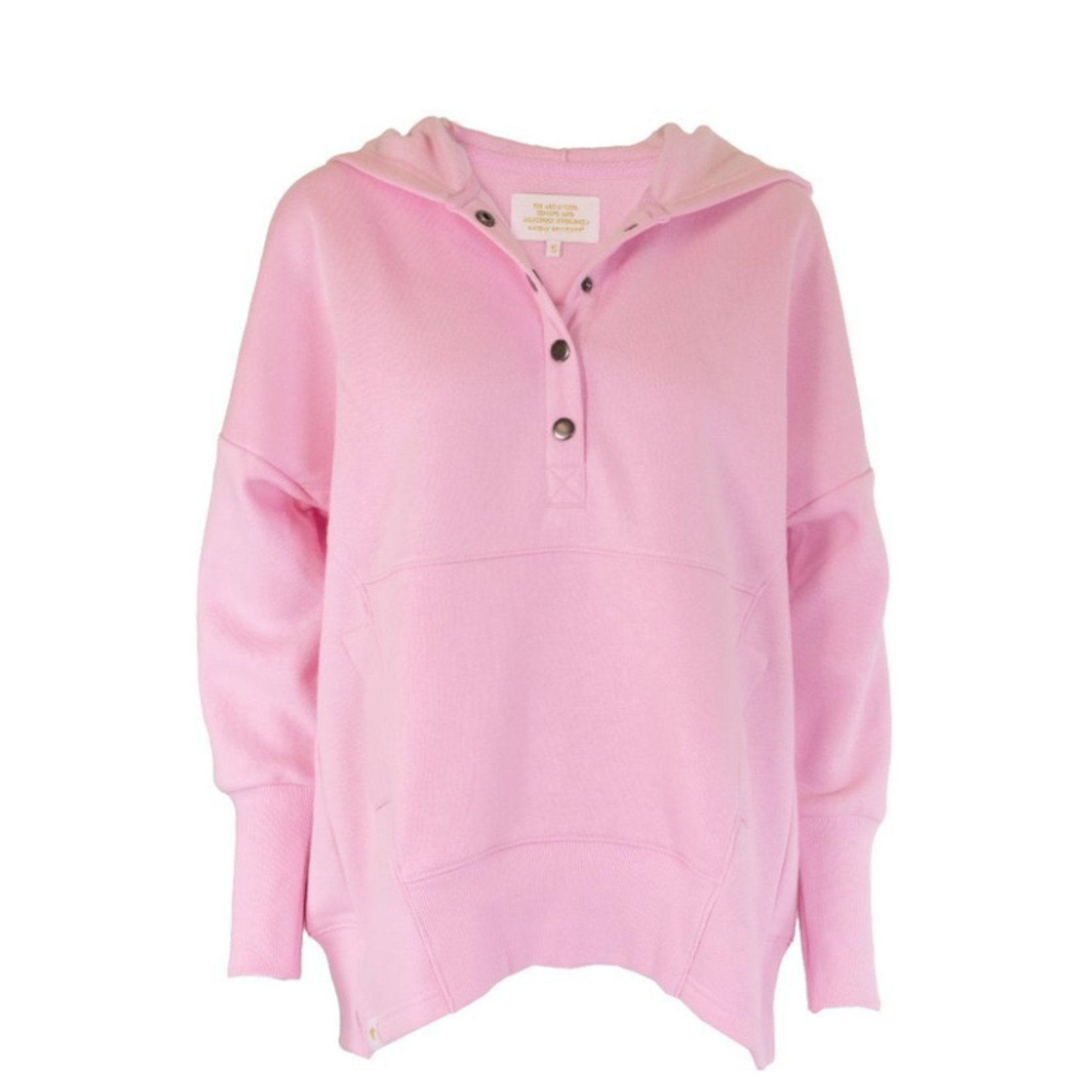 Simply Southern Simply Southern Quarter Snap Hooded Pullover Peony