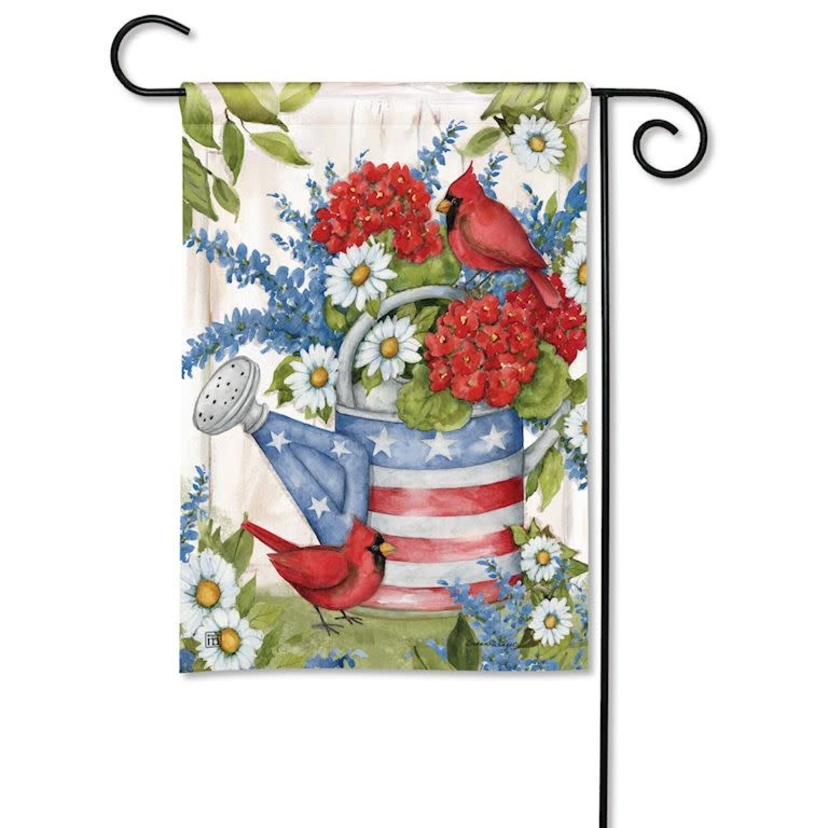 Studio M Stars & Stripes Watering Can Garden Flag