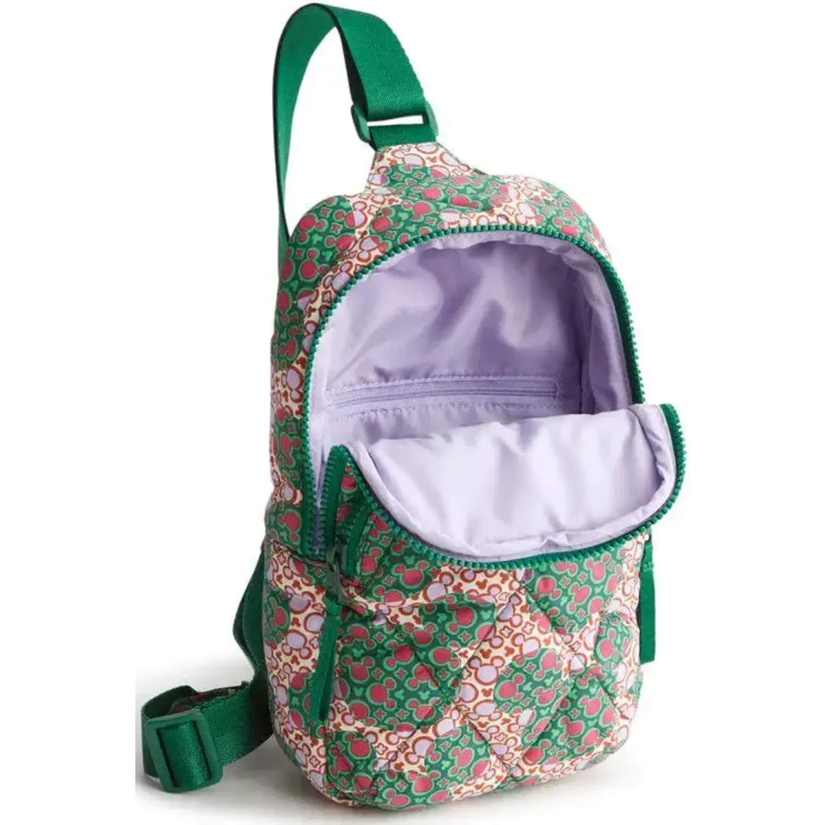 Vera Bradley Vera Bradley Disney Nylon Lorman Sling Backpack Mickey Mouse Kaleidoscope Lavender