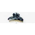 Love and Repeat Love and Repeat Checkered Hair Clip Black and Grey