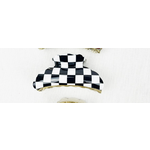 Love and Repeat Love and Repeat Checkered Hair Clip Black and White