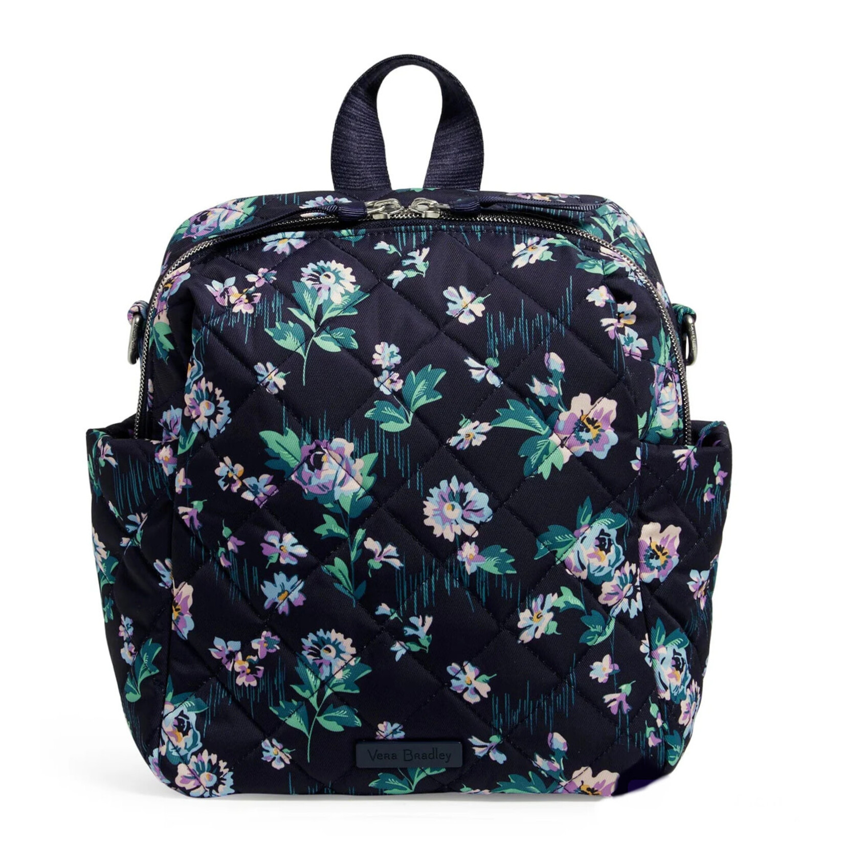 Vera Bradley Vera Bradley Navy Garden Convertible Small Backpack