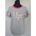 Vera Bradley Vera Bradley Pajama Baseball Tee Stitched Flowers