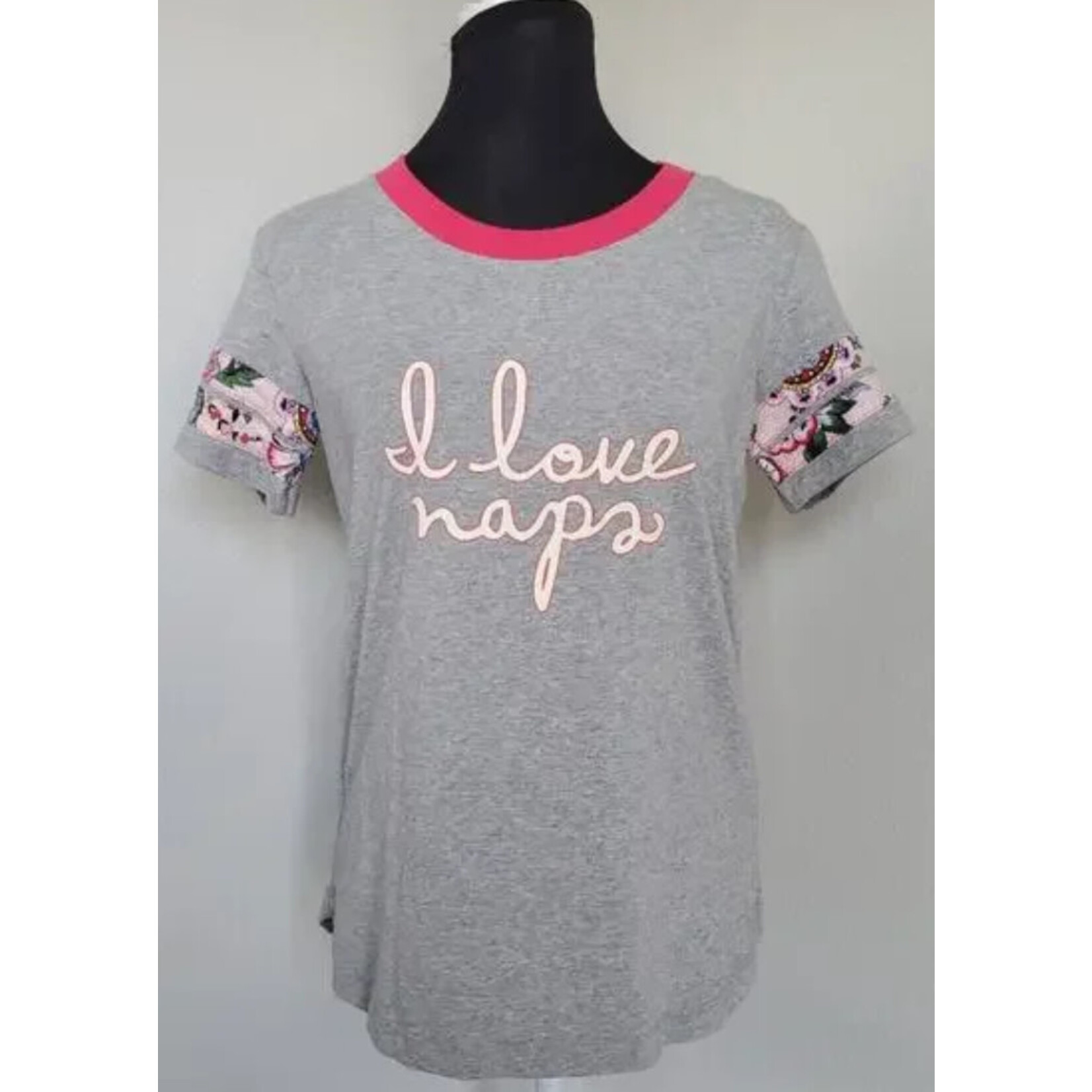 Vera Bradley Vera Bradley Pajama Baseball Tee Stitched Flowers