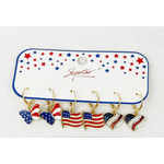 Love and Repeat Love and Repeat 4th of July Huggie Earrings Heart