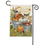 Studio M Fall Buckets Garden Flag (Autumn Blessings)