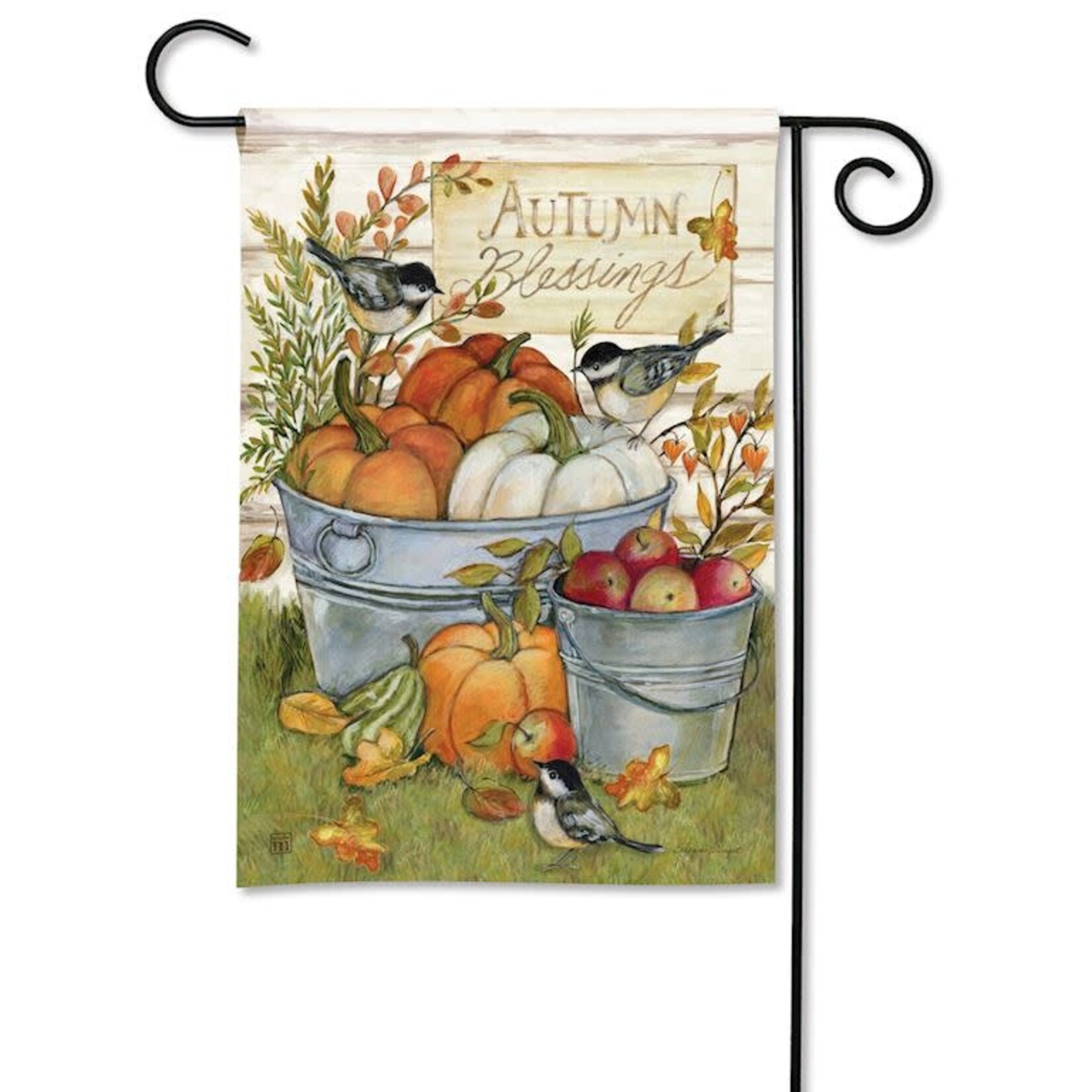 Studio M Fall Buckets Garden Flag (Autumn Blessings)