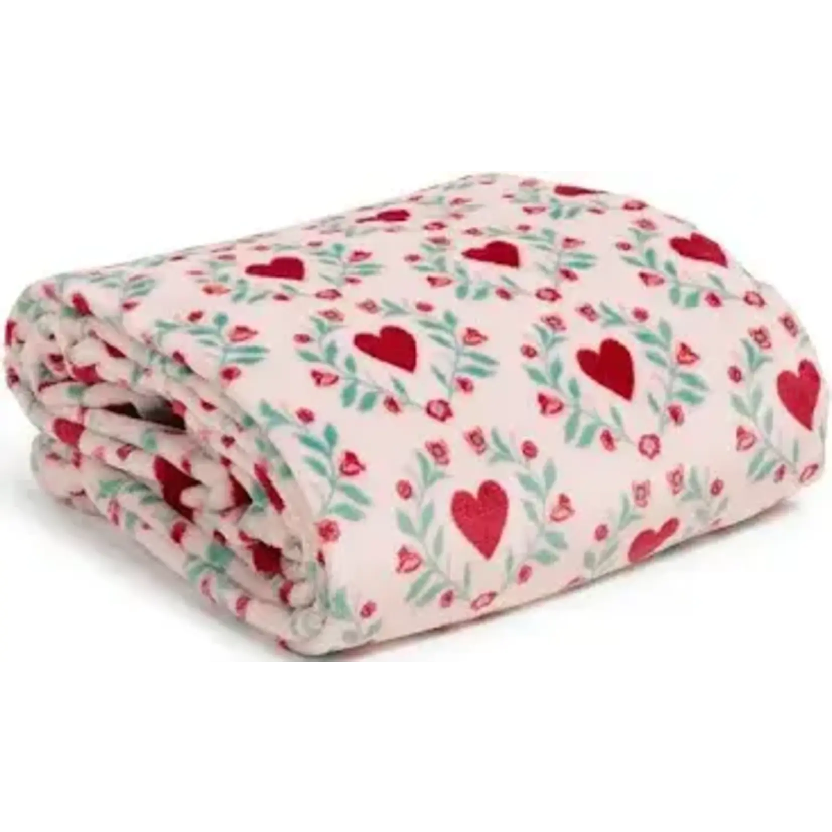 Vera Bradley Vera Bradley Plush Throw Blanket Imperial Hearts Pink