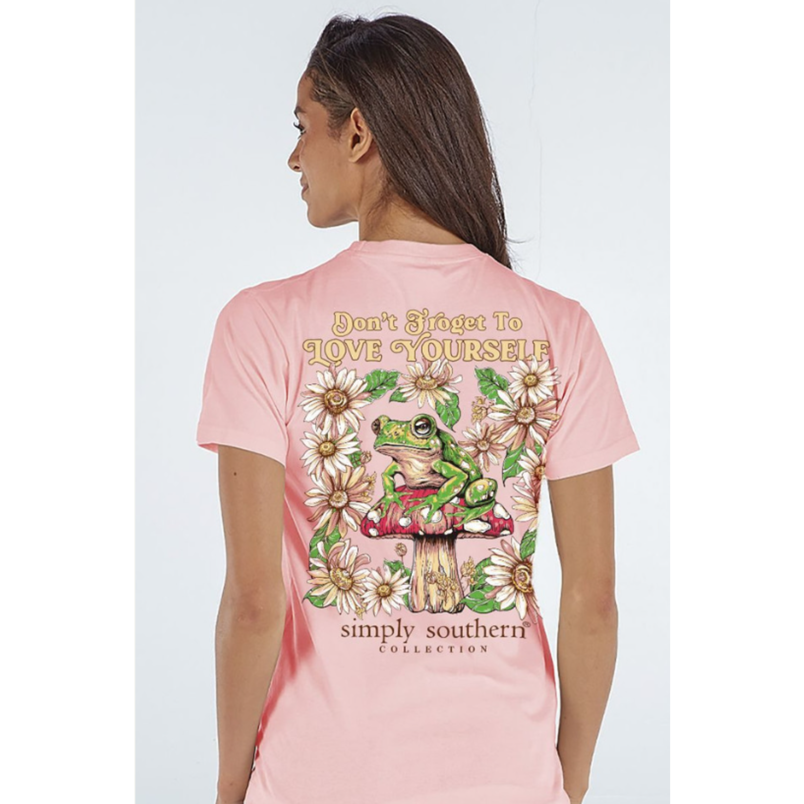 Simply Southern Simply Southern Short Sleeve Tee Frog Peach