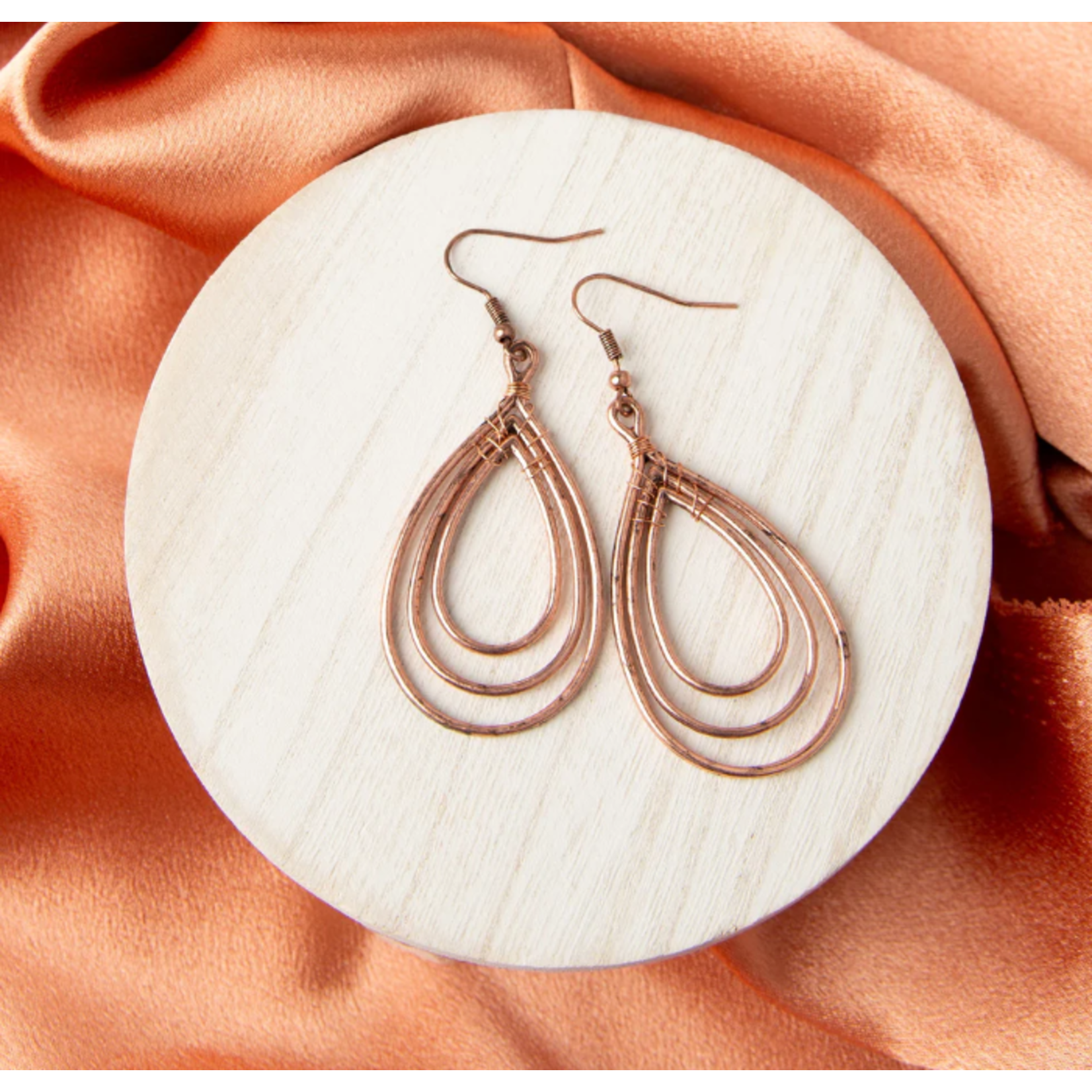 Howards Howard's Wild Spirit Multi Teardrop Earrings Copper