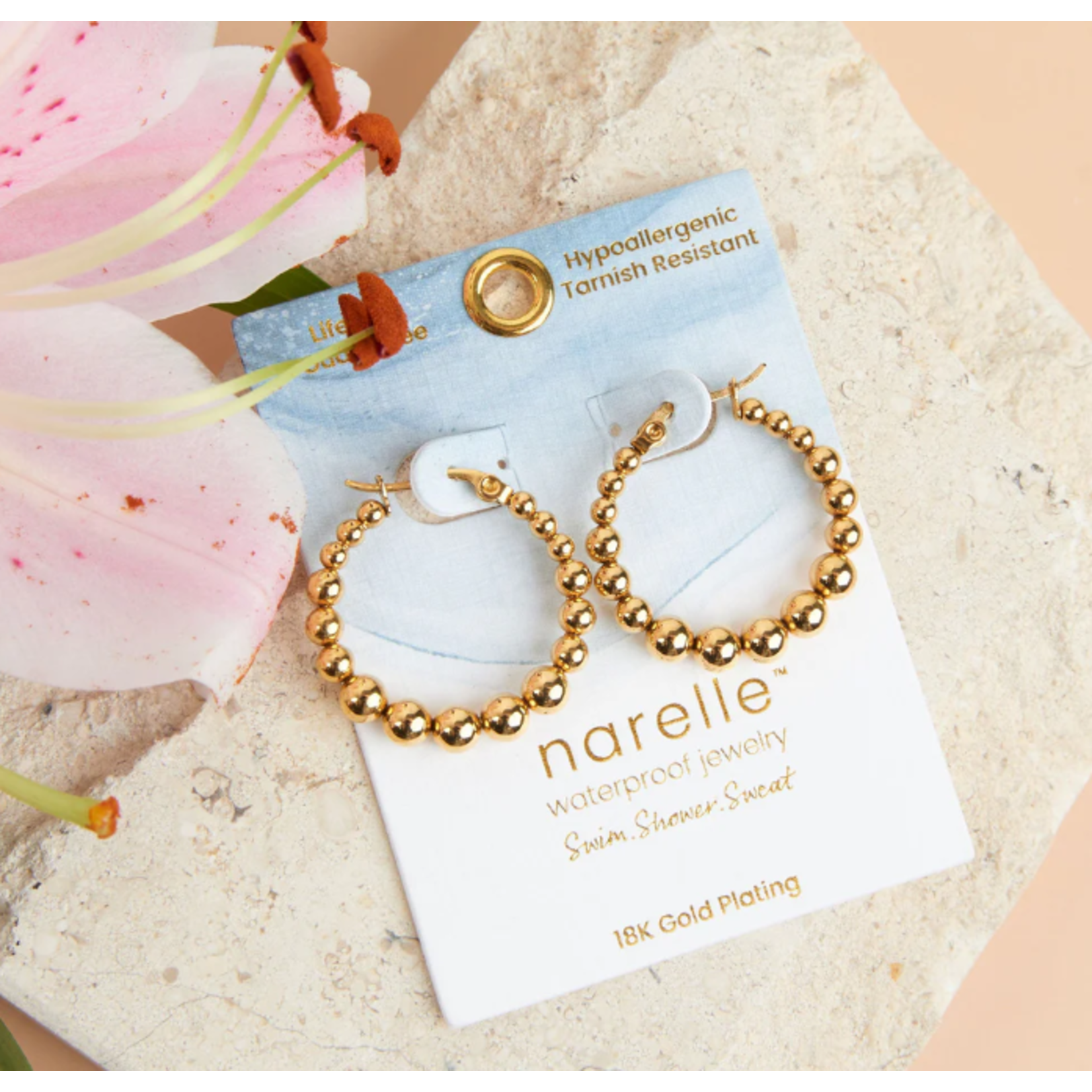 Howards Howard's Narelle Waterproof Bubble Earrings Gold