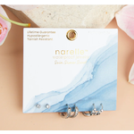 Howards Howard's Narelle Waterproof Pave Hoop Earrings Trio Silver