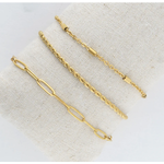 Howards Howard's Narelle Waterproof Twisted Chain Bracelet Set Gold