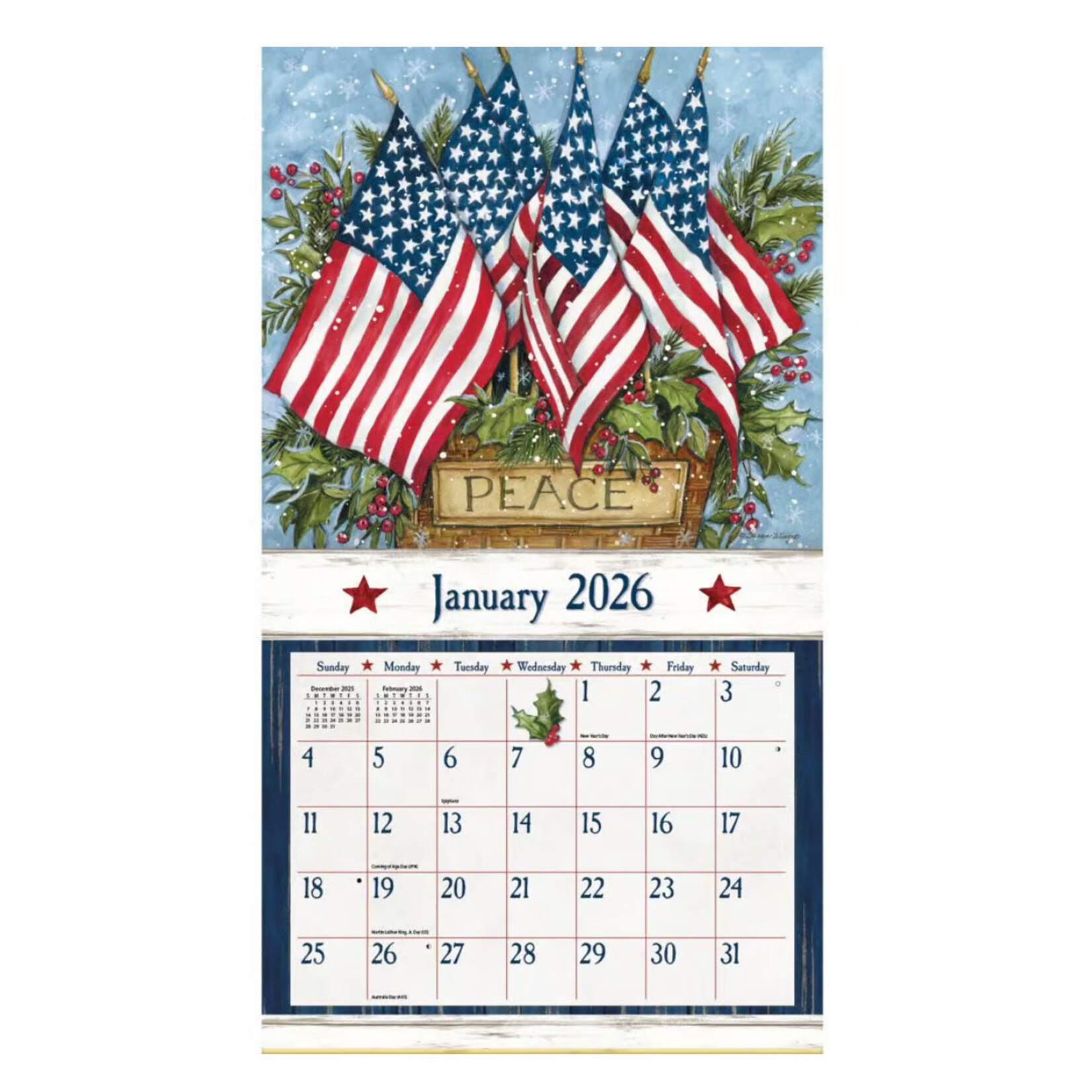 Lang 2026 Lang Wall Calendar Old Glory