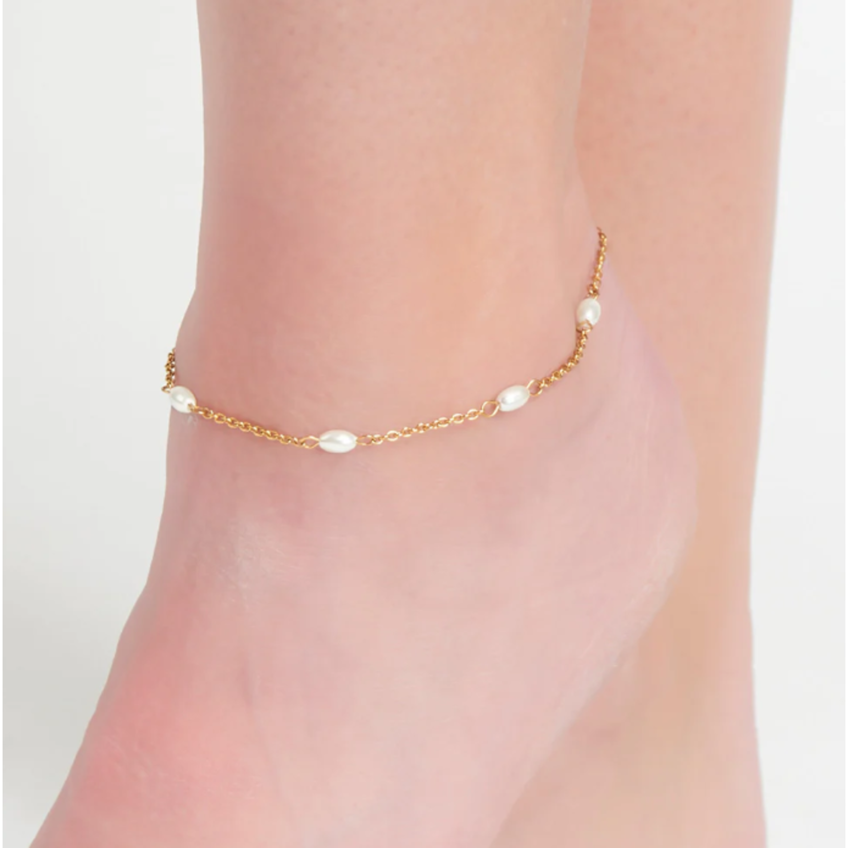Howards Howard's Narelle Waterproof Pearl Anklet Gold