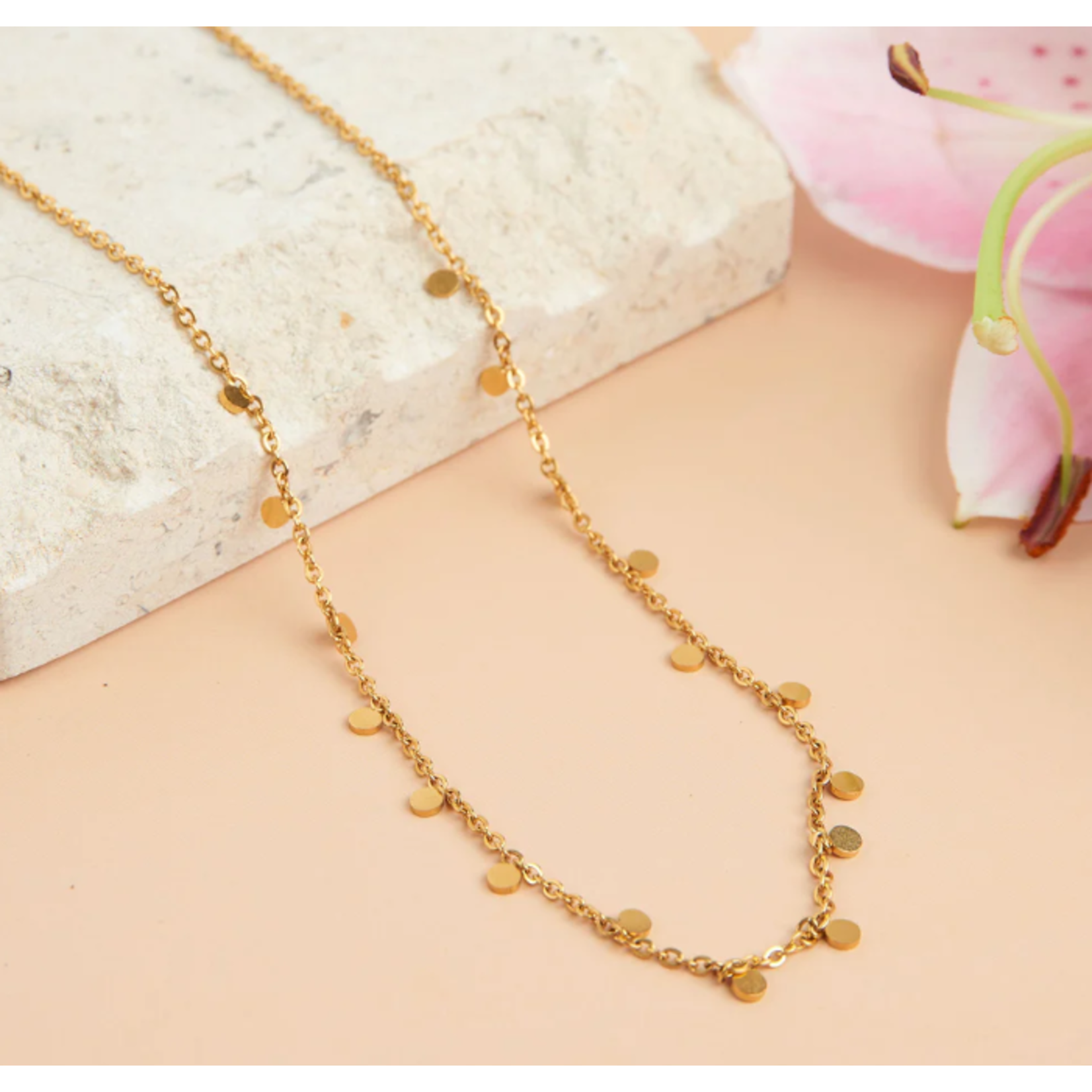 Howards Howard's Narelle Waterproof Disc Chain Necklace Gold