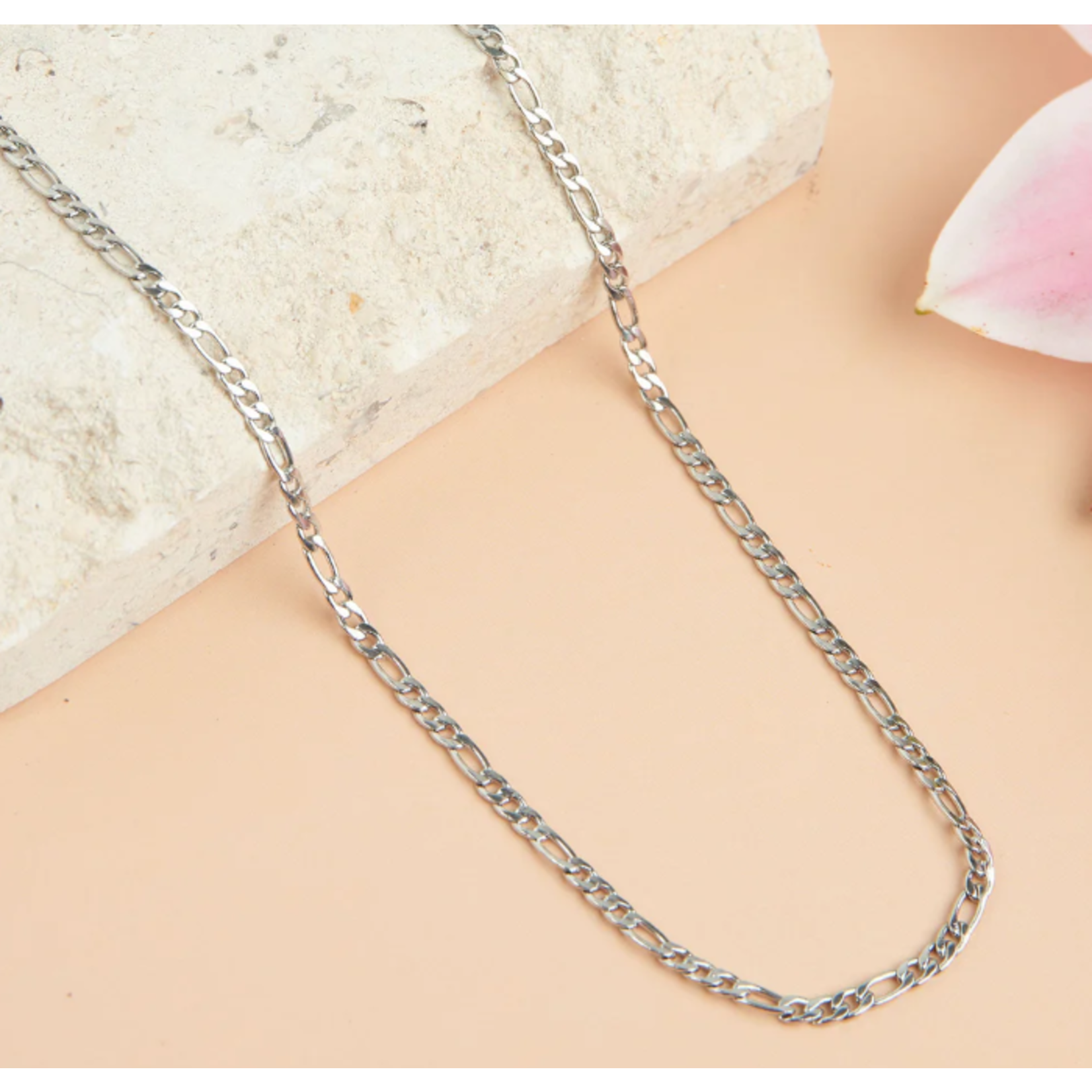 Howards Howard's Narelle Waterproof Figaro Chain Necklace Silver