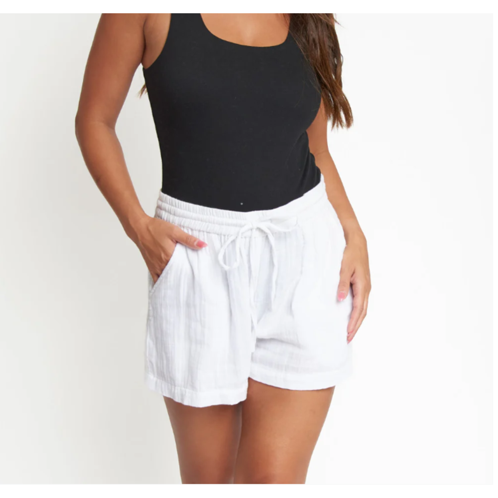 Elsie & Zoey Elsie & Zoey Dylan Gauze Shorts White