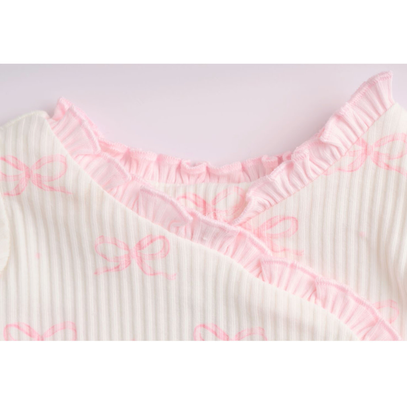 Mudpie Mudpie Bow Print Gown Newborn