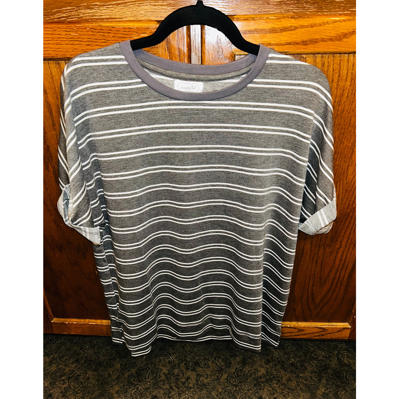 Mudpie Mudpie Dixon T-Shirt Gray Stripe