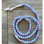 Jillian Ink Jillian Ink Purple & Blue Beaded Phone Charger with Lightning & USB-C