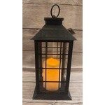 Green Pastures Brushed Gold/Black Lantern