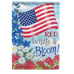 Carson Flag Floral Garden Flag (Red, White, & Bloom)