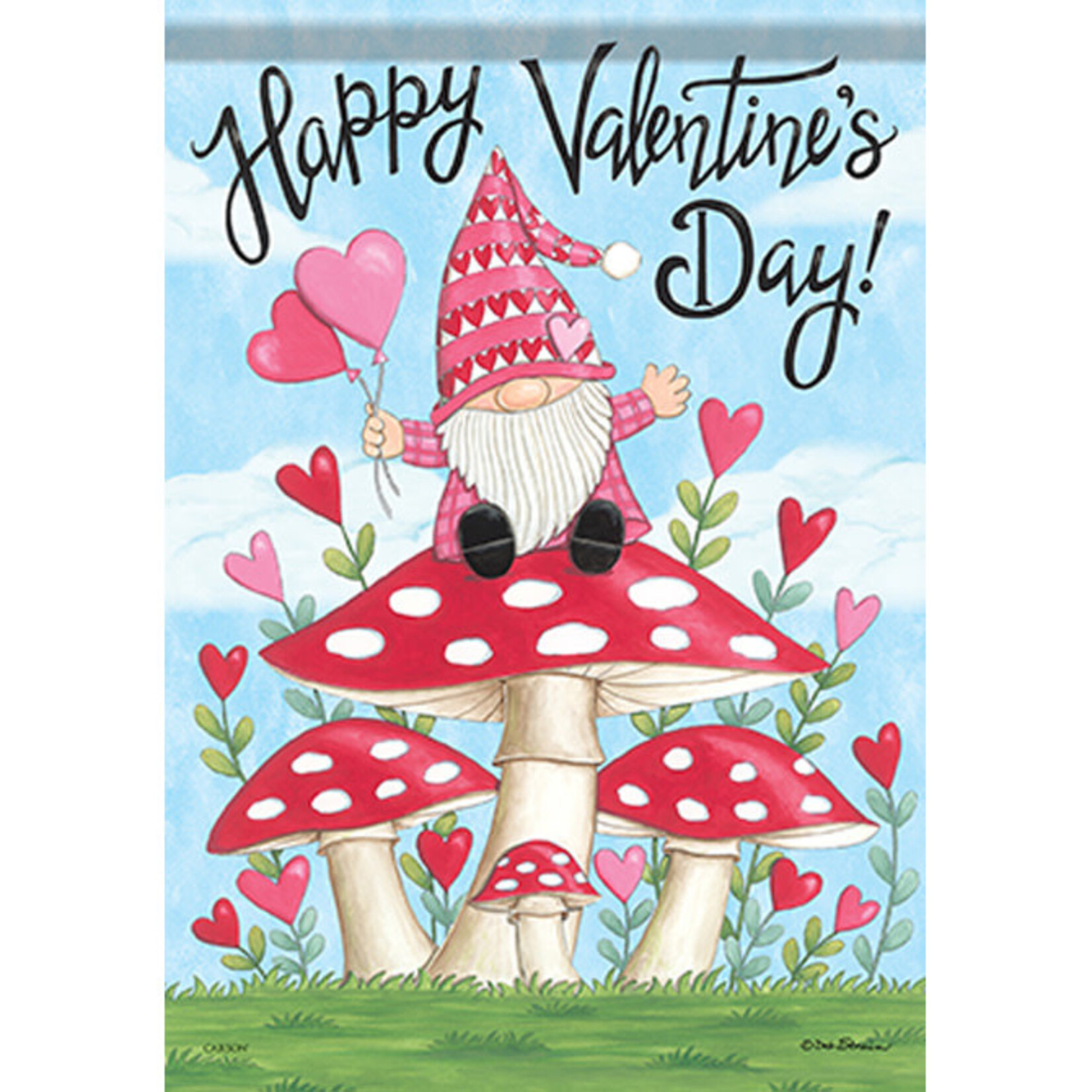 Carson Valentine Gnome Garden Flag