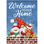 Carson Santa Gnome & Friends Garden Flag (Welcome to our home)