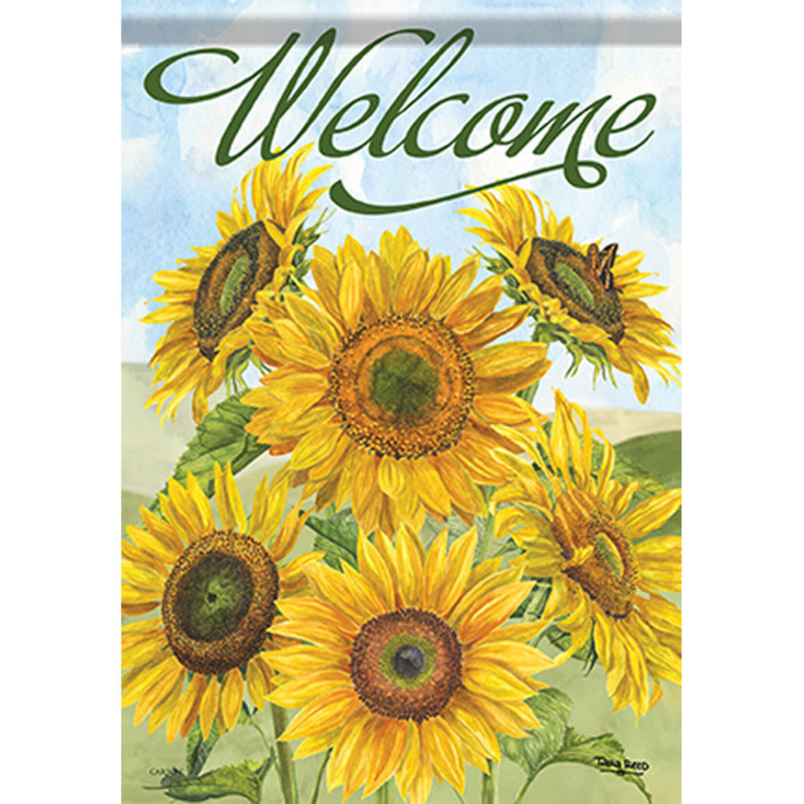 Carson Sunflower Fall Garden Flag (Welcome)