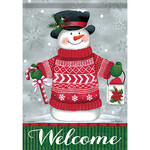 Carson Festive Snowman Garden Flag